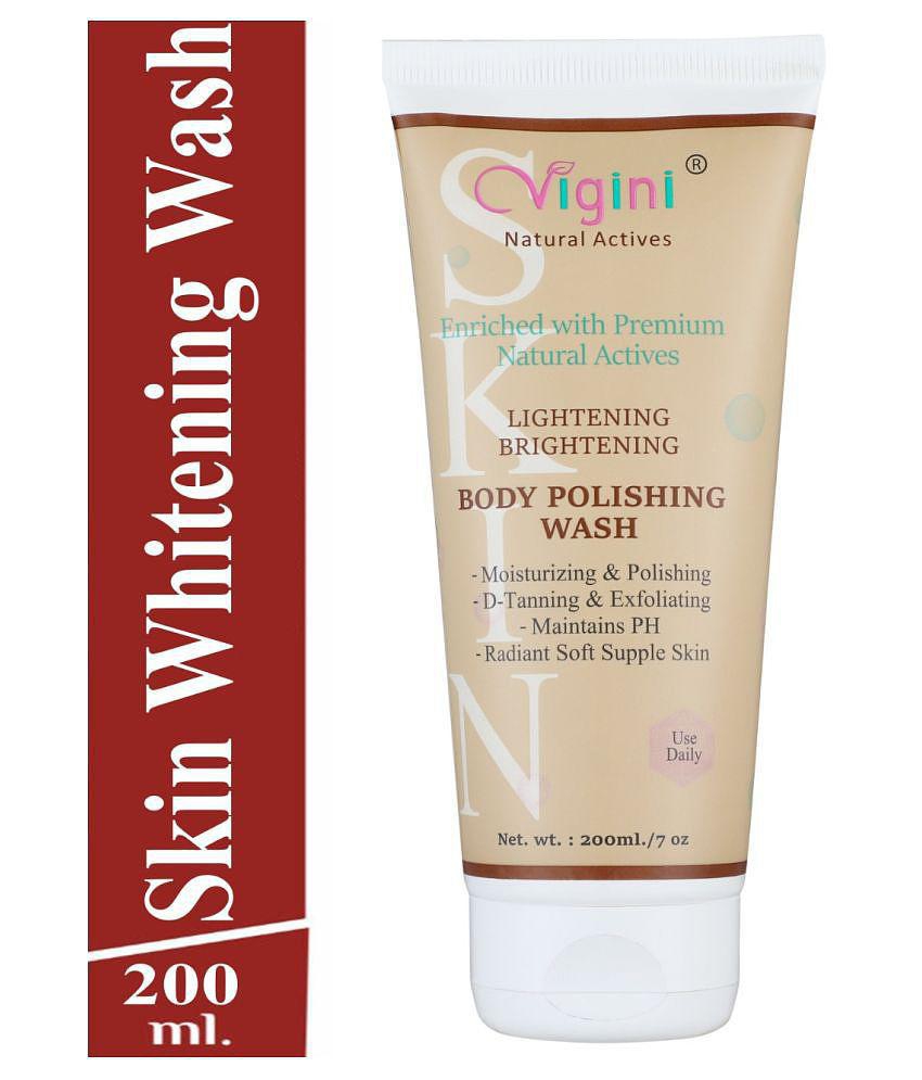 Vigini Skin Whitening Body Polishing Lightening Wash D Tan Coffee, Glutathione Charcoal Soap 200 g