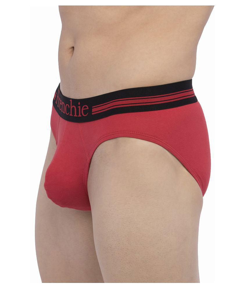VIP - Red Cotton Men''s Briefs ( Pack of 4 ) - 85