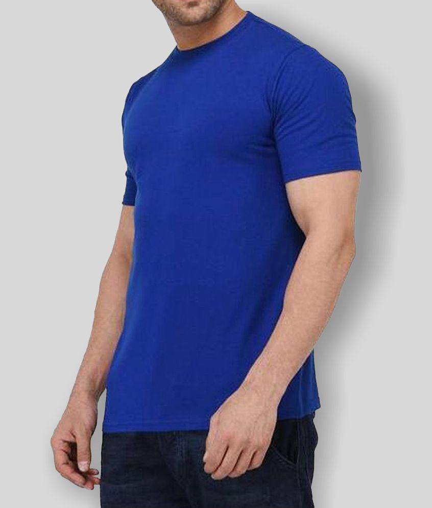 Sophisticated Men SKYRISE - Blue Cotton Slim Fit Mens T-Shirt ( Pack of 1 ) - None 2025 at ShopC