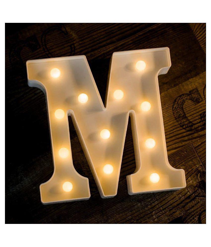 MIRADH LED Marquee Lights, Sign Letter-M , LED Strips Yellow - Yellow