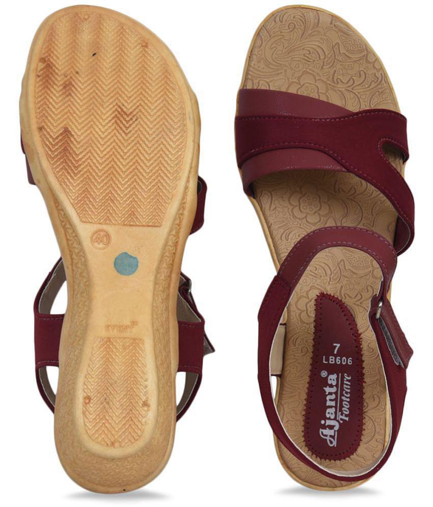 Ajanta - Maroon Women''s Sandal Heels - None