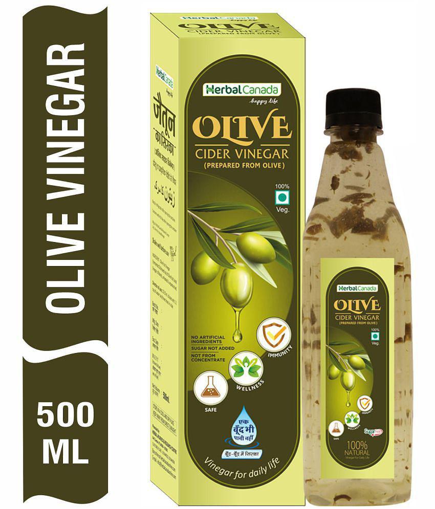 Herbal Canada Olive Vinegar (500ml )+ Olive salt(60gm) Powder 560 gm Pack Of 2