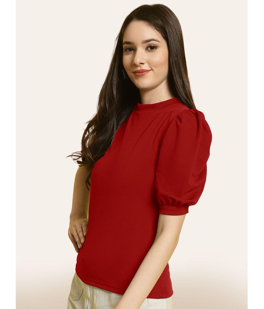 Trendy Women Fabflee - Red Polyester Women''s Regular Top ( Pack of 1 ) - None 2025 at ShopCircu