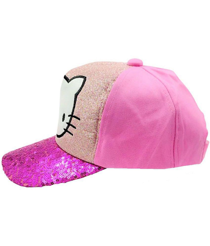 Luxurious Men Zacharias Girl's Kids Cotton Cap kc-12-Light-Pink- (Pack of 1) (1-4 Years) - None 