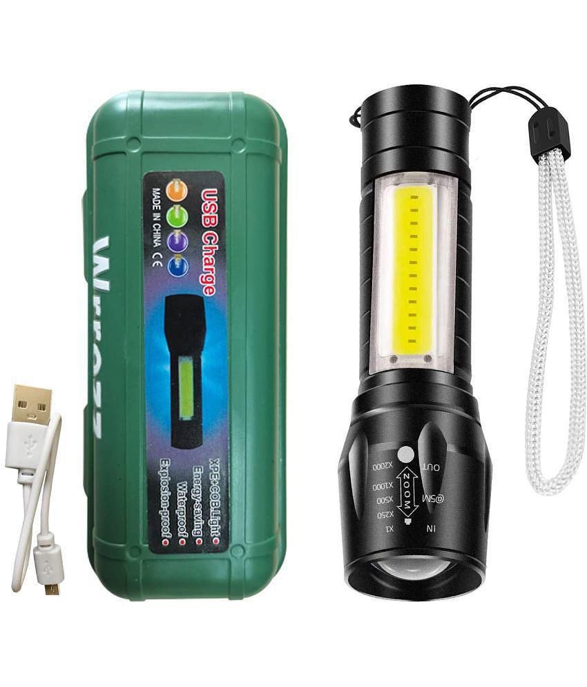 DAYBETTER - 3W Rechargeable Flashlight Torch ( Pack of 1 )