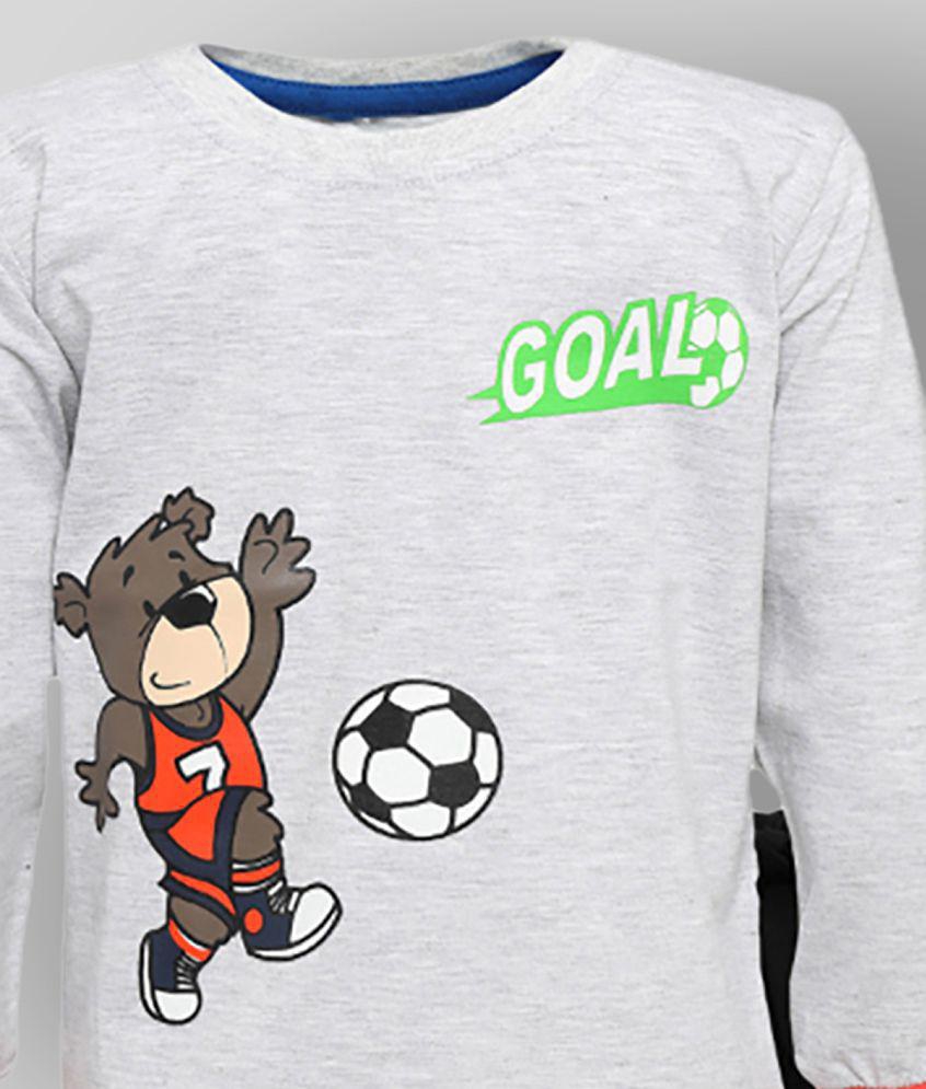 Trendy Men CATCUB - Gray Cotton Blend Boy''s T-Shirt & Pants ( Pack of 1 ) - None 2025 at ShopCi