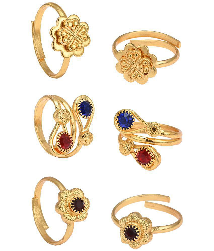 Latest Men AanyaCentric - Gold Toe Rings ( Pack of 3 ) - Golden 2025 at ShopCircuit | ONDC