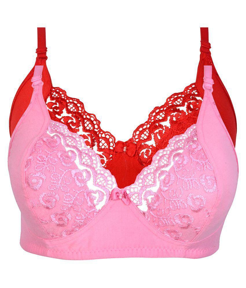 Trendy Men Kiran Enterprises Cotton Minimizer Bra - Pink - None 2025 at ShopCircuit | ONDC