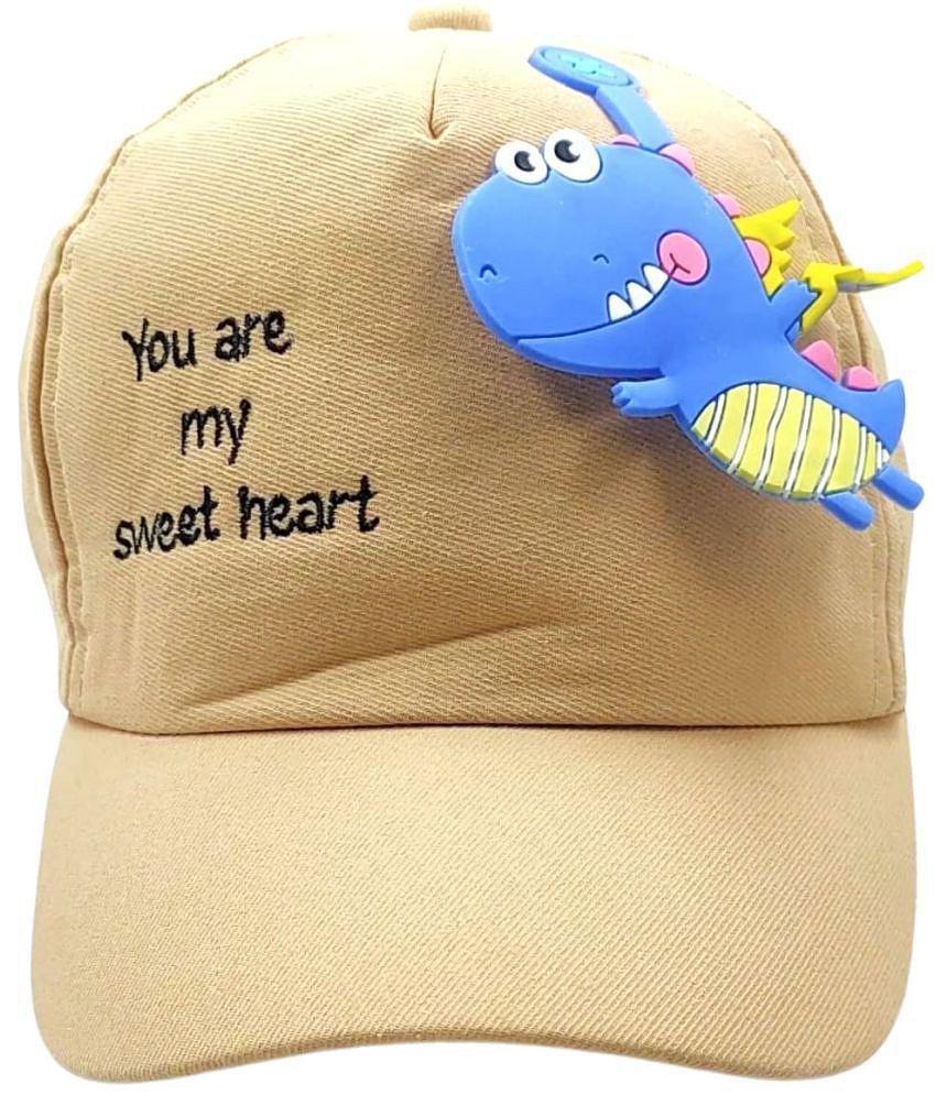 Modern Men Zacharias Unisex Kids Cotton Baseball Cap kc-27 (Beige_1-4 Years) (Pack of 1) - None 
