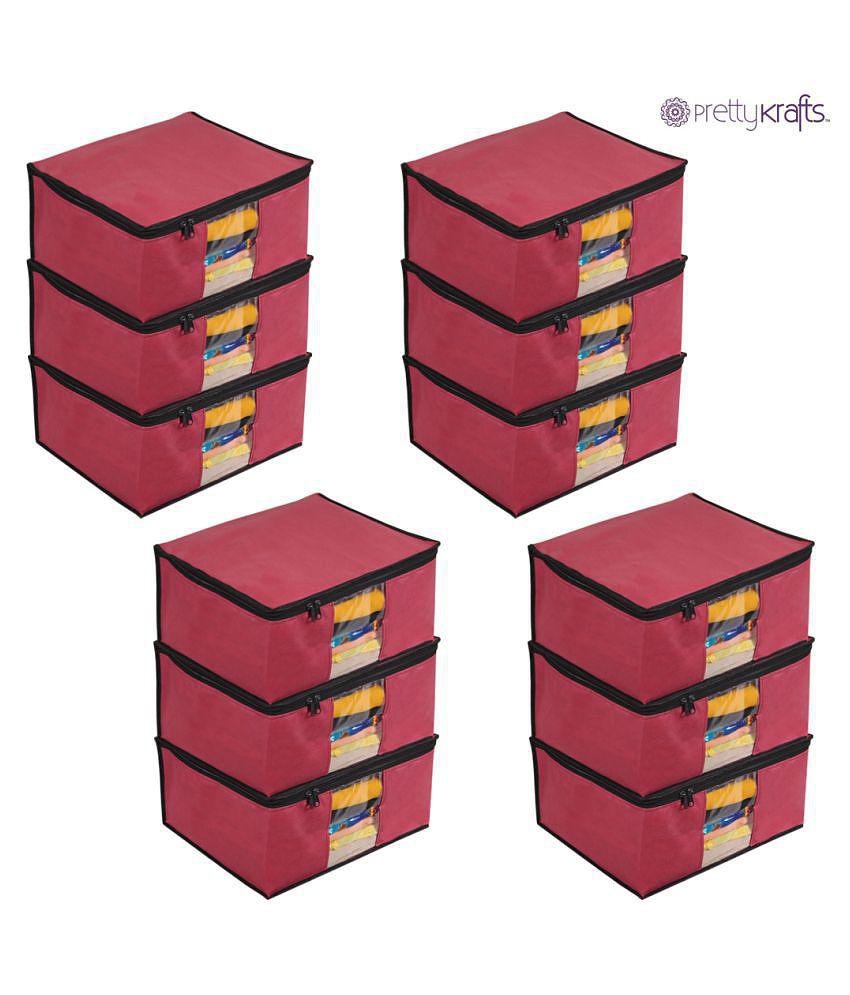 Exclusive Men PrettyKrafts Non Woven Saree Cover Storage Bags Premium Quality Saree Organizer fo
