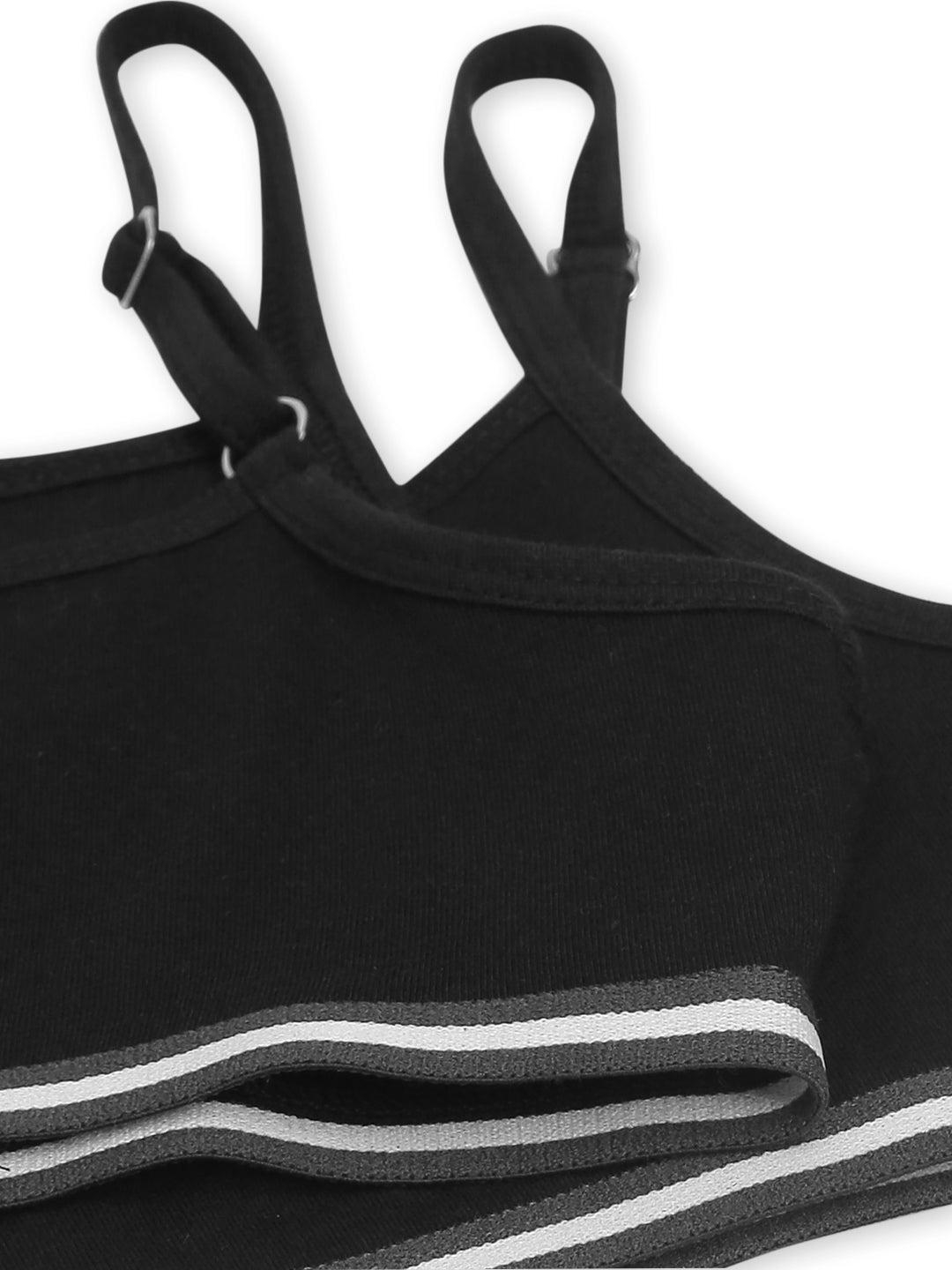 Girls Beginners Bra_ Black Combo-11-12 Years