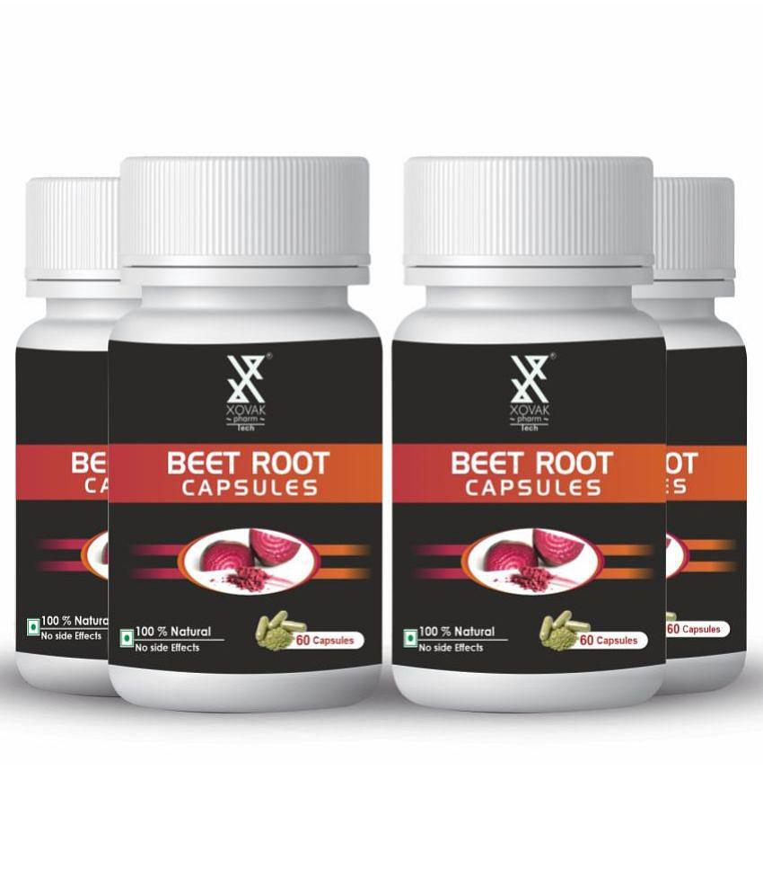 xovak pharmtech Organic Beet Root Capsule 200 gm Pack Of 4