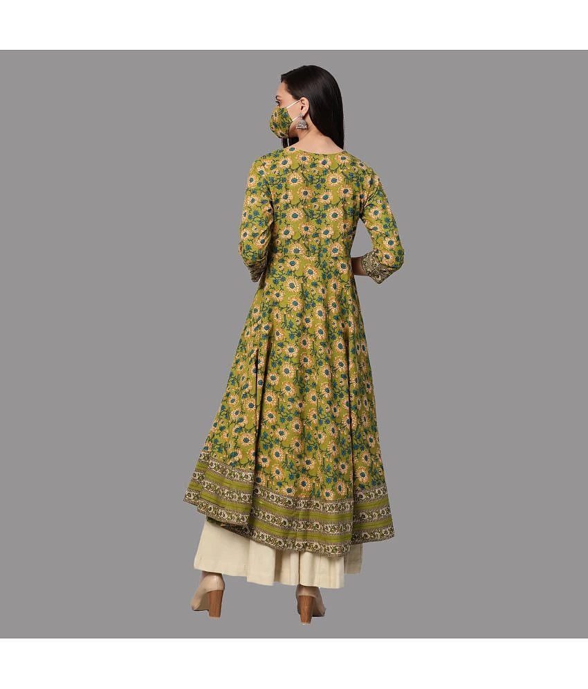 Buy Online Plo Yash Gallery - Green Cotton Womens Anarkali Kurti ( Pack of 1 ) - None