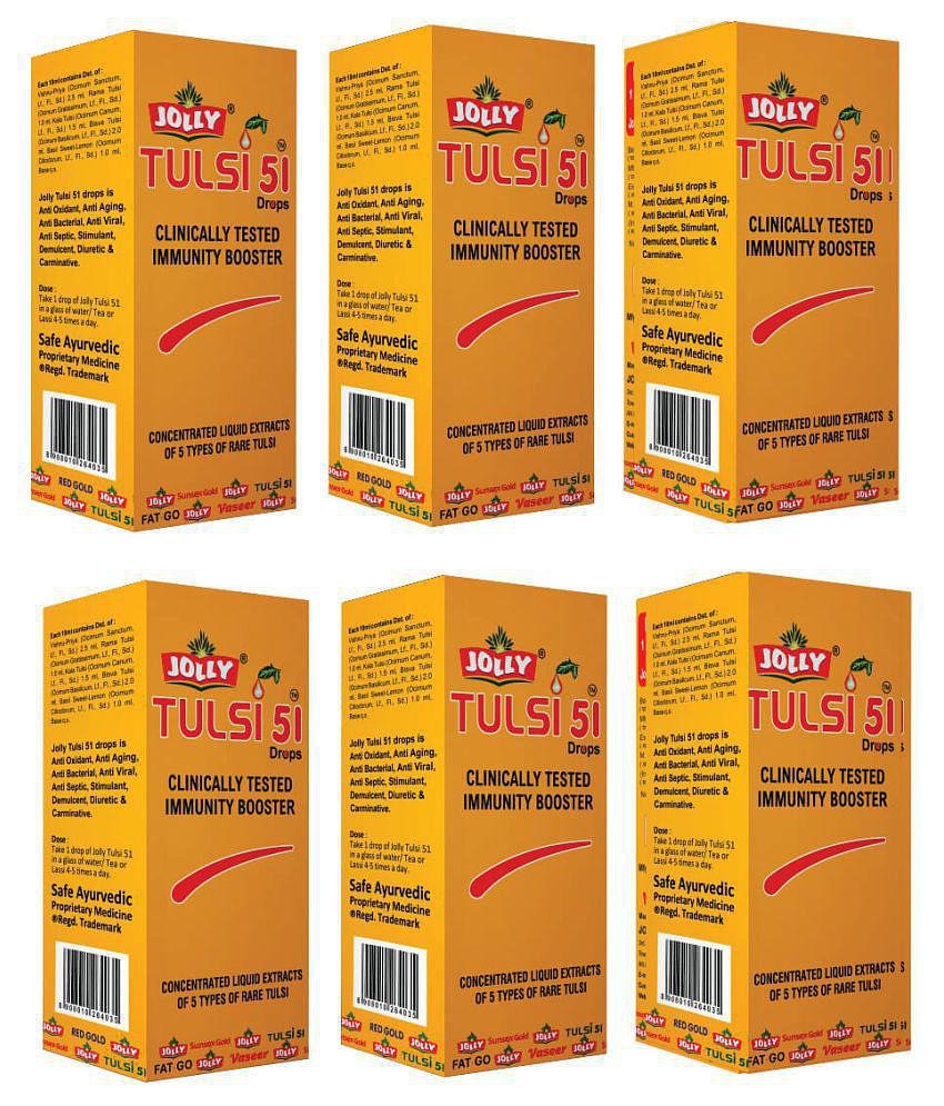 Jolly Tulsi 51 Drops Best Immunity Booster Liquid 6 gm Pack Of 6