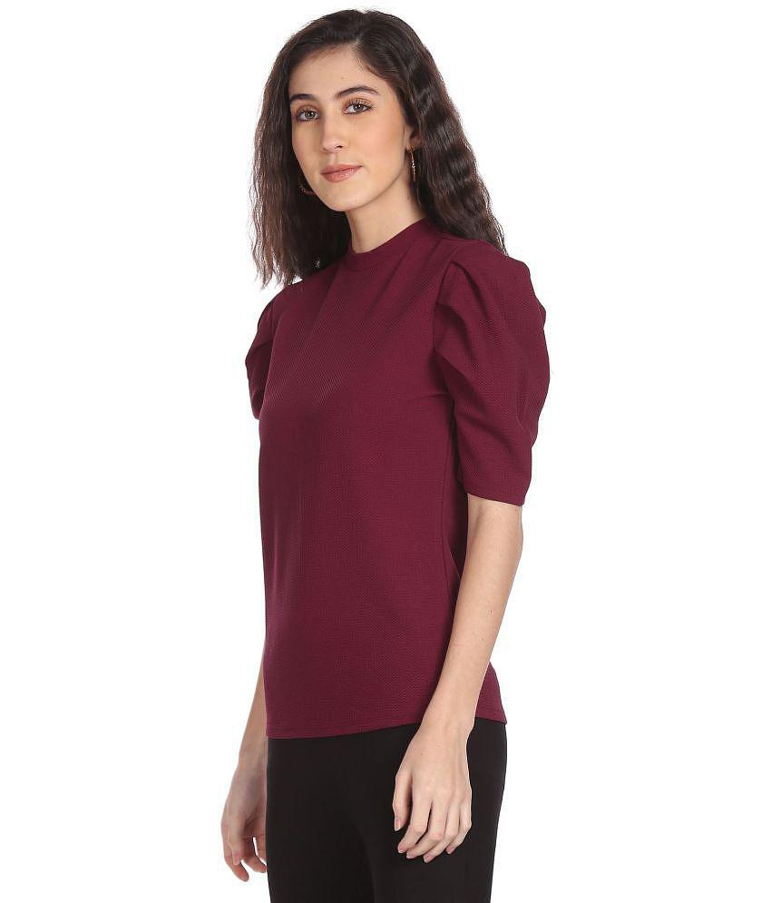 Sugr Polyester Regular Tops - Red Single - L