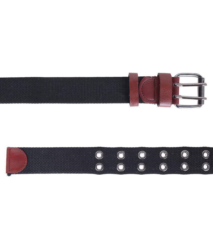 Affordable Men Zacharias - Black Canvas Mens Casual Belt ( Pack of 1 ) - None 2025 at ShopCircui