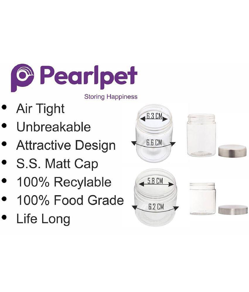 PearlPet - Transparent Polyproplene Food Container ( Pack of 6 ) - Transparent