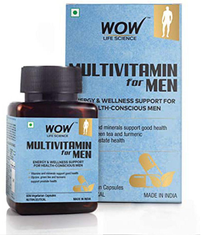 WOW Life Science Multivitamin for Men - 60 Veg Capsules