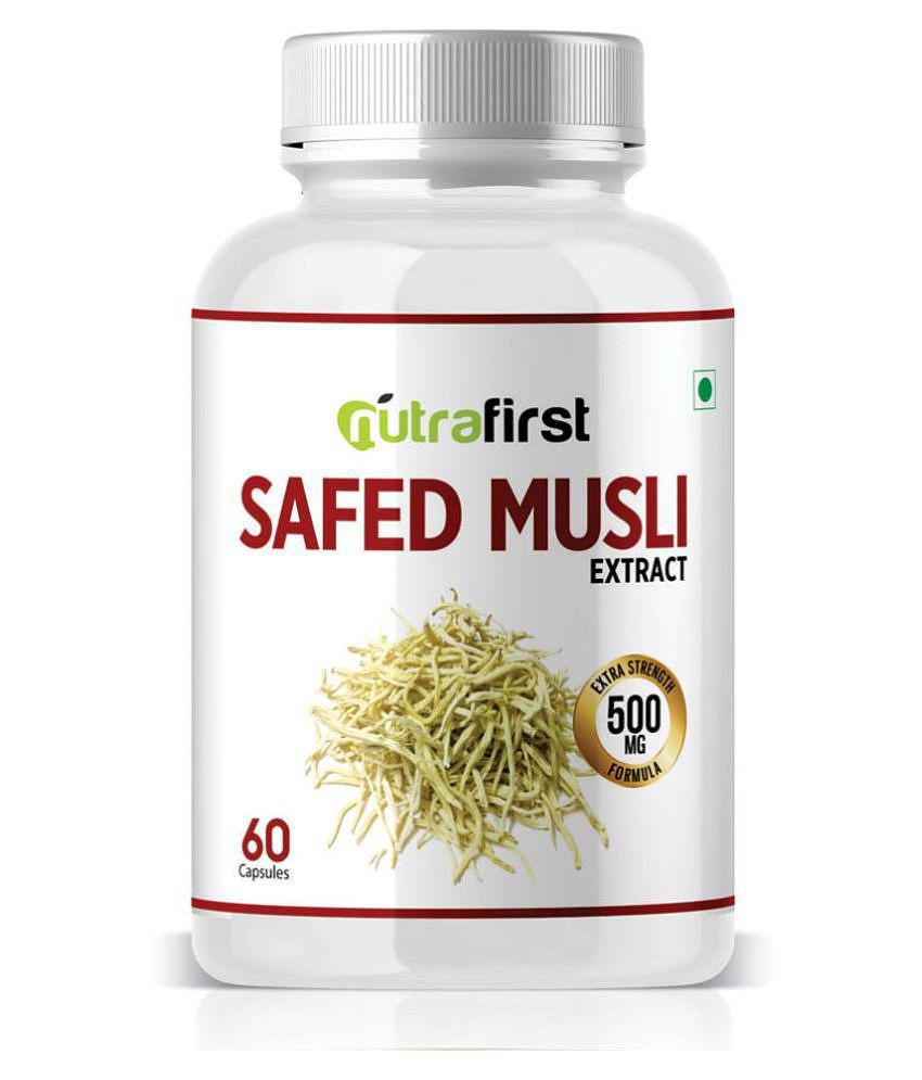 NutraFirst Safed Musli Capsules, for Strength, Immunity & Stamina, enriched with safed musli extract, Vegeterian Capsule (1 X 60 Capsules)