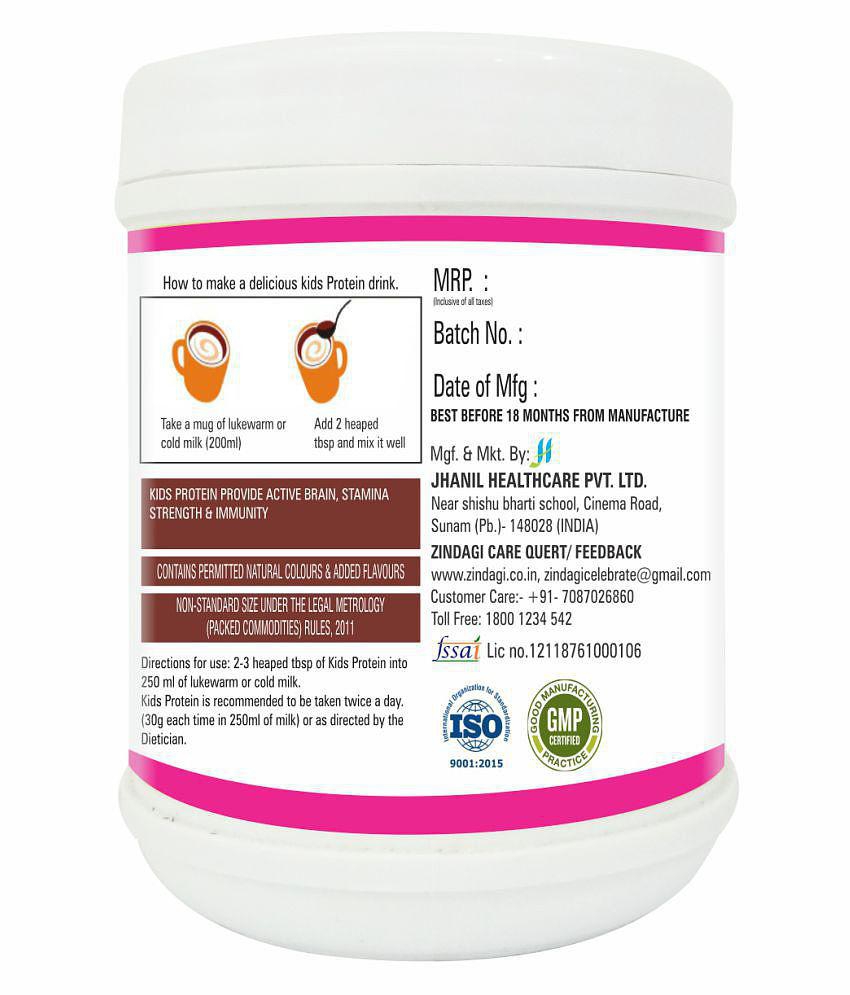 Zindagi Protein Powder For Kids - Kids Powder - Health Drink Powder 200 gm Chocolate