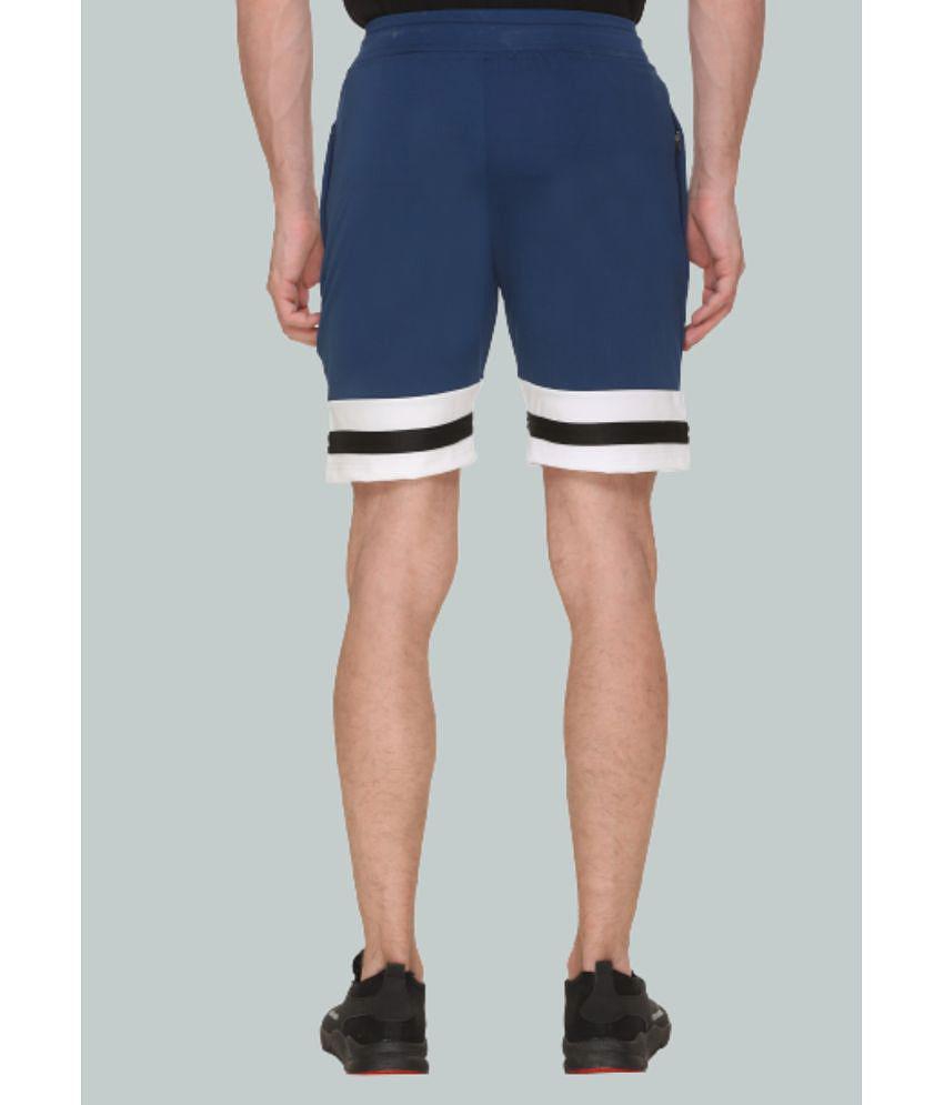 LEEBONEE - Blue Polyester Blend Men's Shorts ( Pack of 1 ) - None