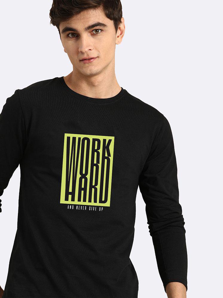 Bewakoof - Cotton Regular Fit Black Men's T-Shirt ( Pack of 1 ) - None