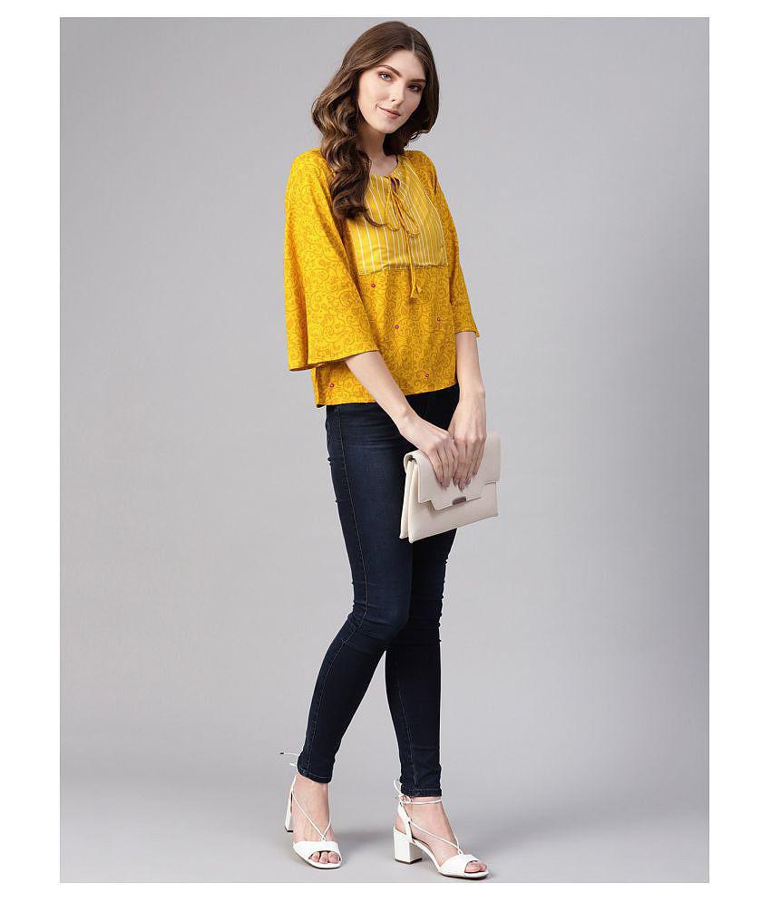 New Men Pannkh Rayon Regular Tops - Yellow Single - M 2025 at ShopCircuit | ONDC
