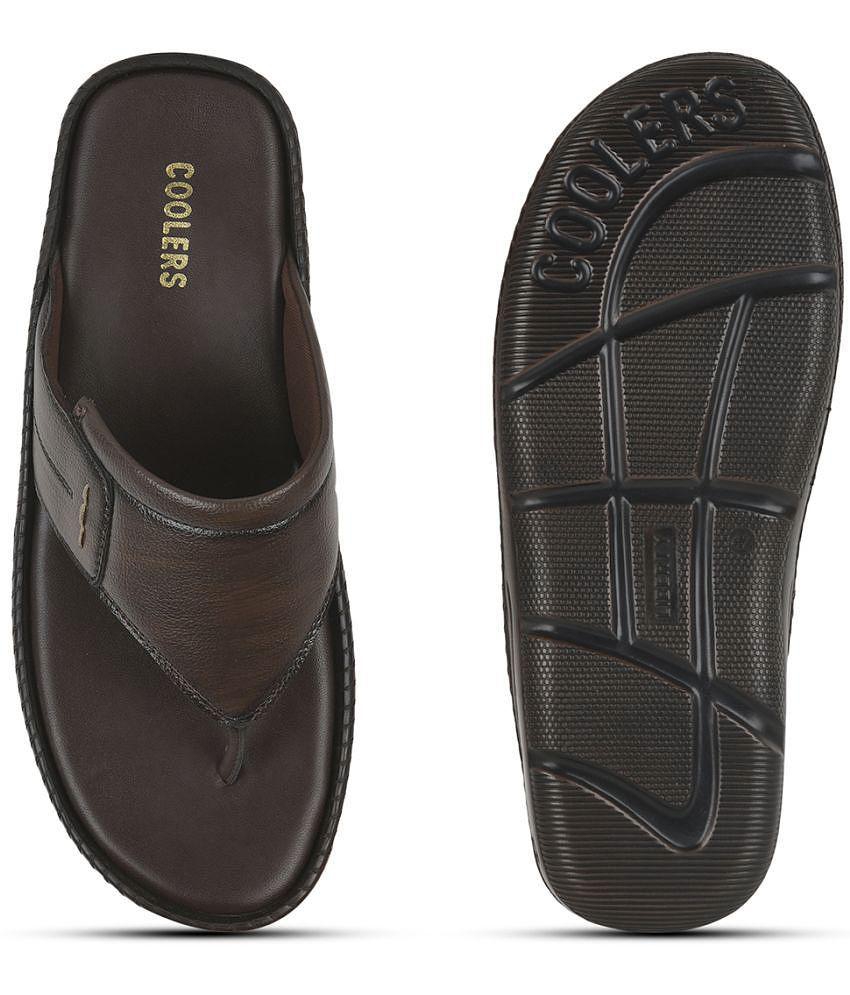 Trendy Men Liberty - Brown Men''s Leather Slipper - None 2025 at ShopCircuit | ONDC