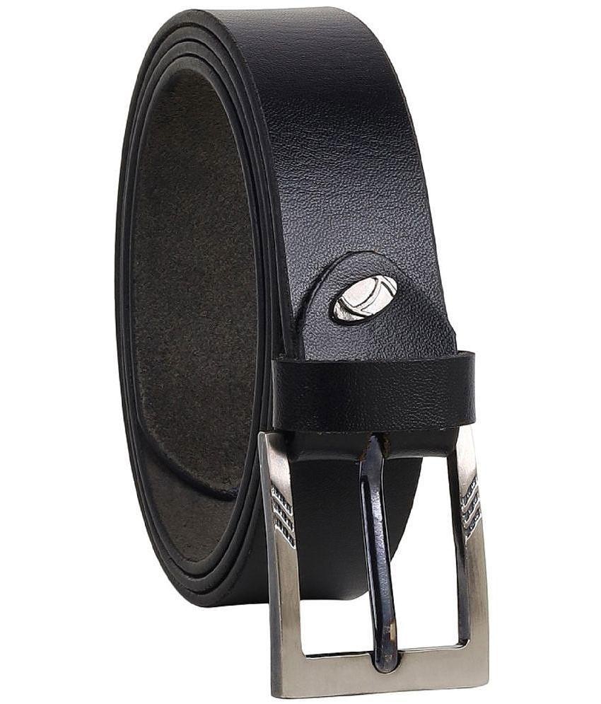 Clock21 - Black 100% Leather Men's Formal Belt ( Pack of 1 ) - 38, Black