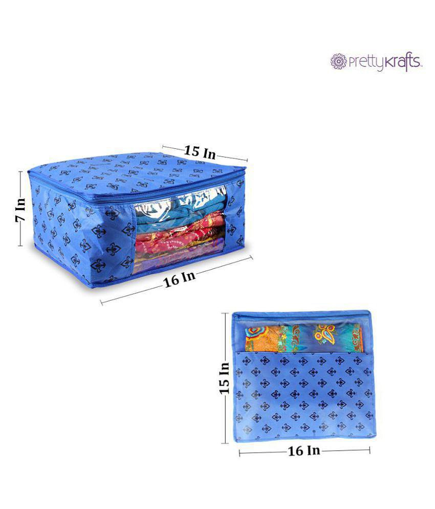 Affordable Men PrettyKrafts Blue Saree Covers - 12 Pcs - Blue 2025 at ShopCircuit | ONDC