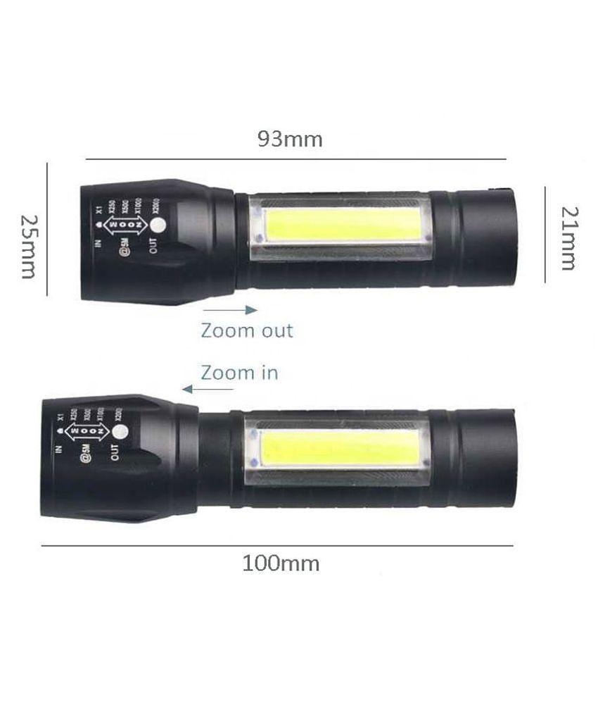 New 2 in 1 Rechargeable Battery Penlight Waterproof Light Led Flashlight Torch - 7W Rechargeable Flashlight Torch (Pack of 1)