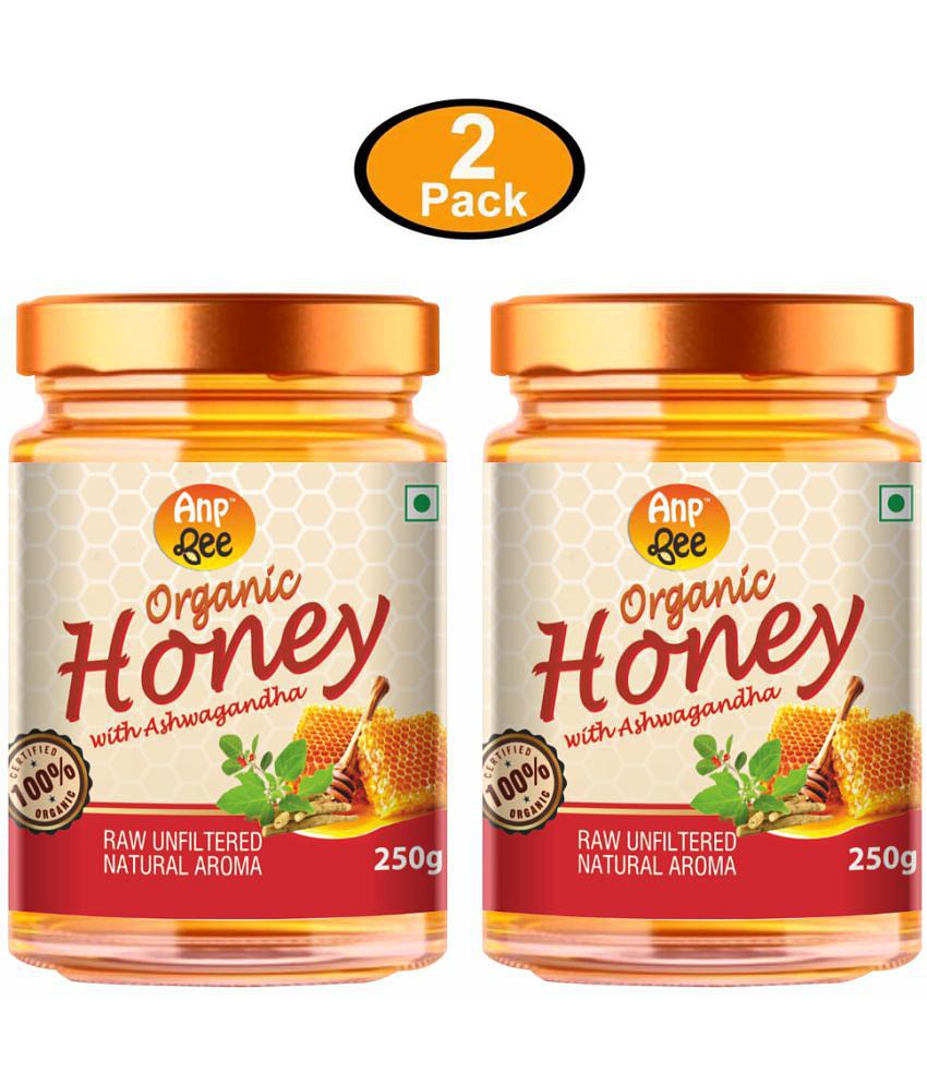 ANP BEE 100% Pure Organic Honey Ashwagandha Honey 250 g Pack of 2