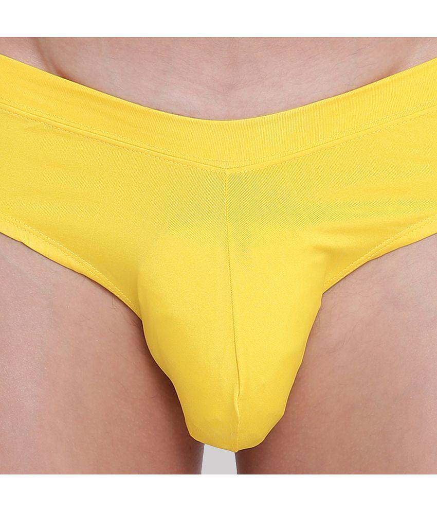 Affordable Men BASIICS By La Intimo - Yellow BCSSS03 Polyester Mens Briefs ( Pack of 1 ) - None 