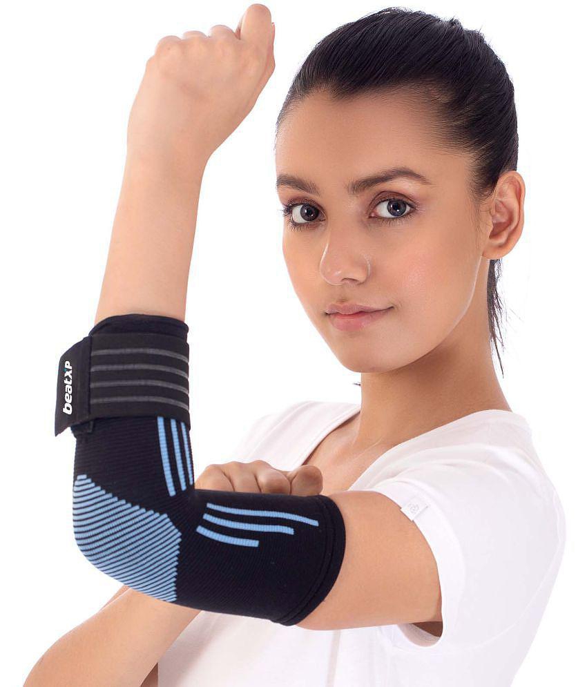 Elbow Support for Gym (1 Pair) - Elbow Brace for Men Women Workout | Elbow Compression Sleeves for Tendonitis Pain Relief, Elbow Pain - None