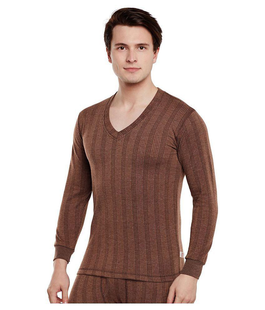 Vimal Jonney - Brown Cotton Blend Men's Thermal Tops ( Pack of 1 ) - None