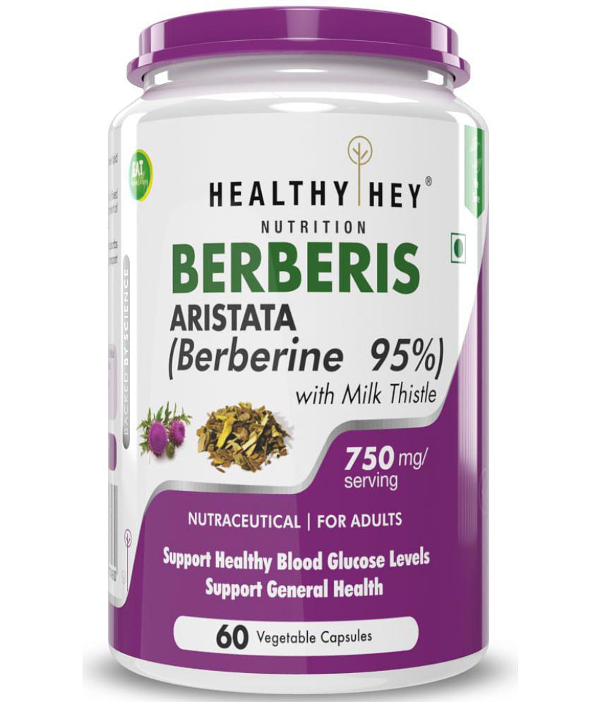 HEALTHYHEY NUTRITION Berberis Berberine with Milk Thistle 750 mg Capsule