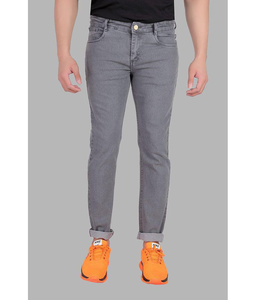 RAGZO Slim Fit Basic Men''s Jeans - Grey ( Pack of 1 ) - None