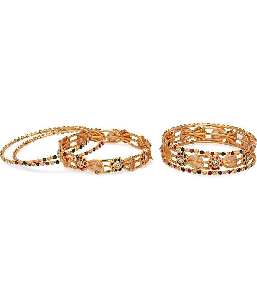 Sophisticated Men Somil Gold Bangle Set ( Pack of 6 ) - None 2025 at ShopCircuit | ONDC