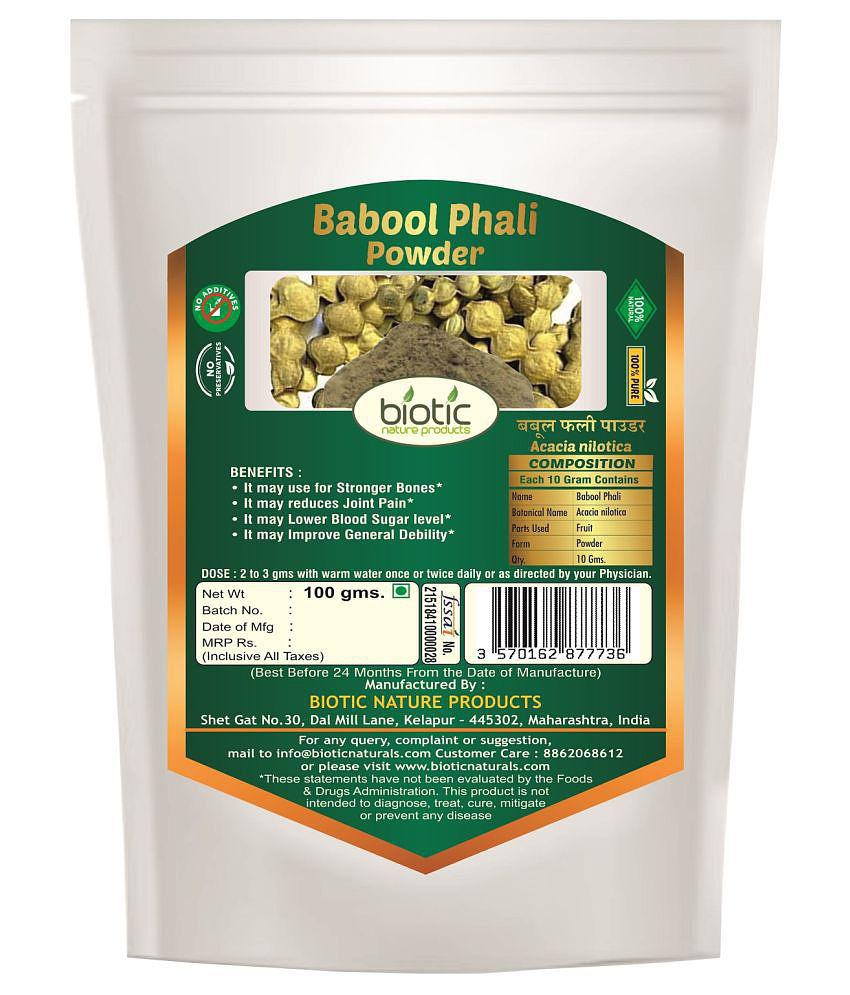 Biotic Babool Phali Powder (Acacia Nilotica) Powder 100 gm