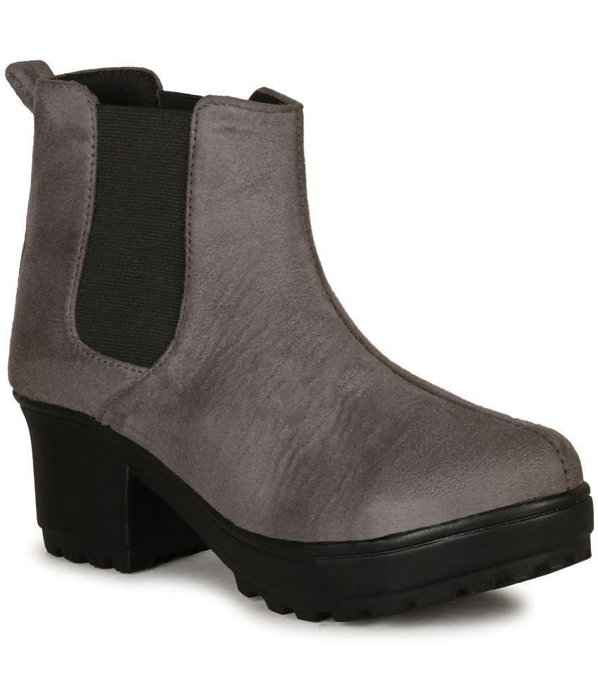 Ishransh - Gray Women's Ankle Length Boots - None