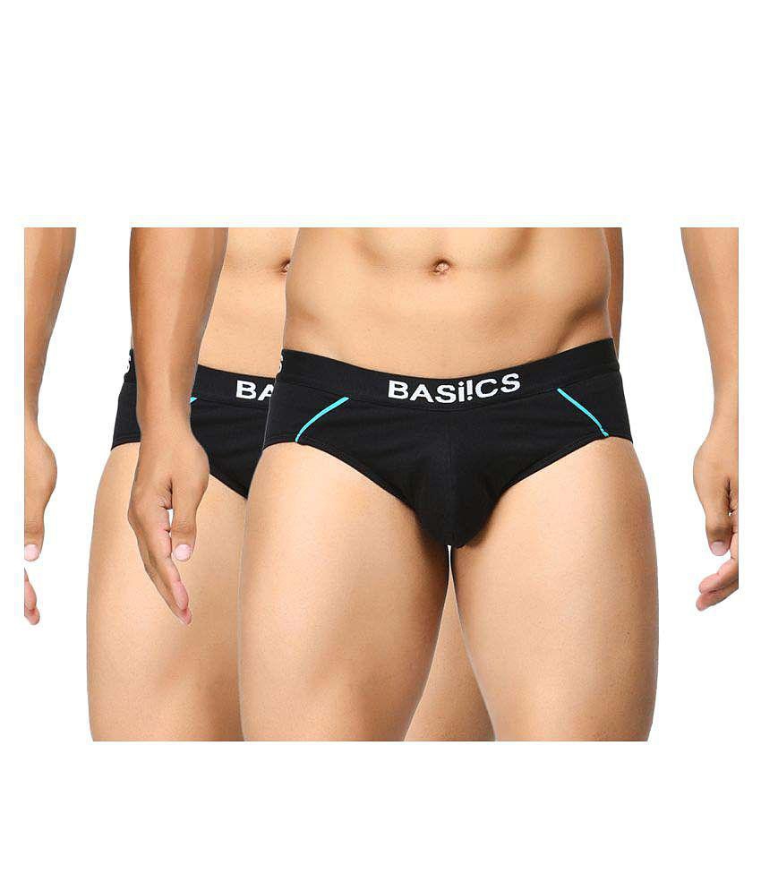 Modern Men BASIICS By La Intimo - Black Cotton Mens Briefs ( Pack of 2 ) - None 2025 at ShopCirc
