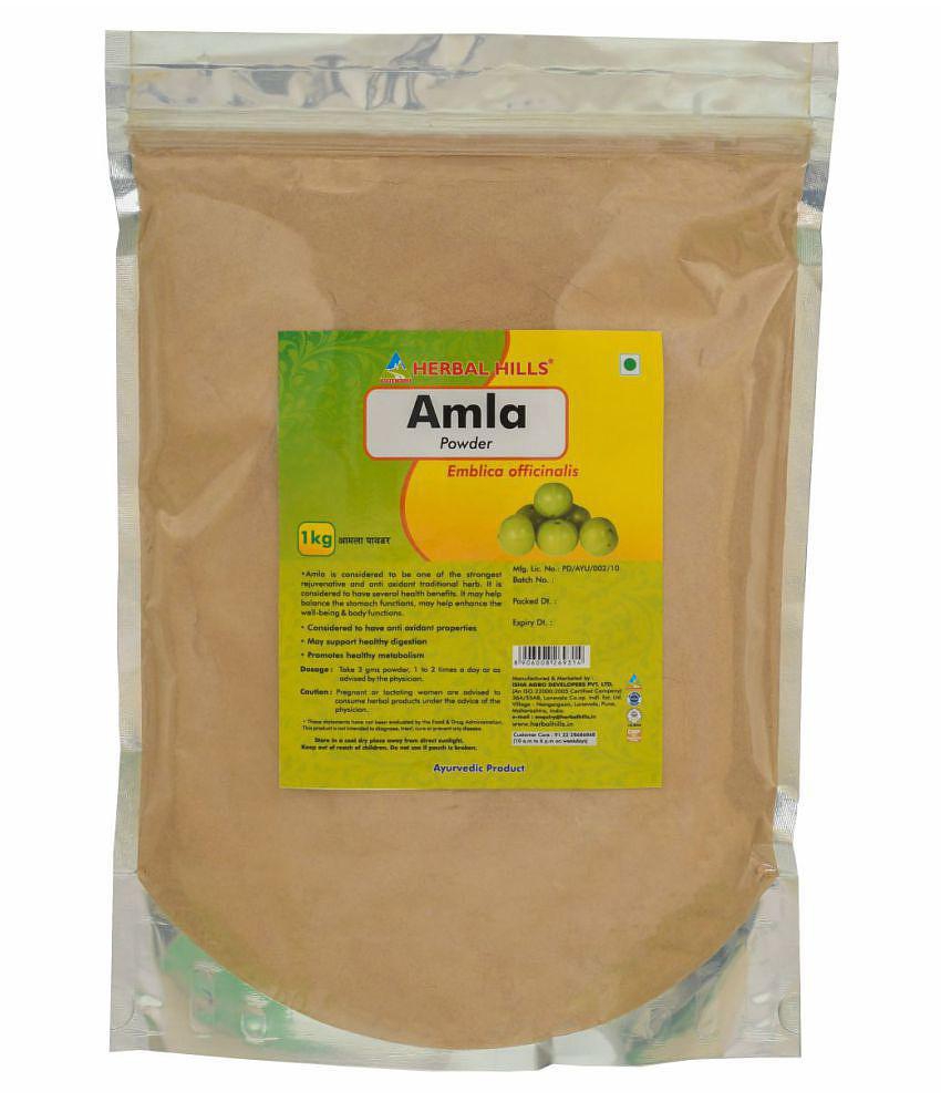 Herbal Hills Amla Powder - 1 Kg - Pack of 2 Powder 1 mg