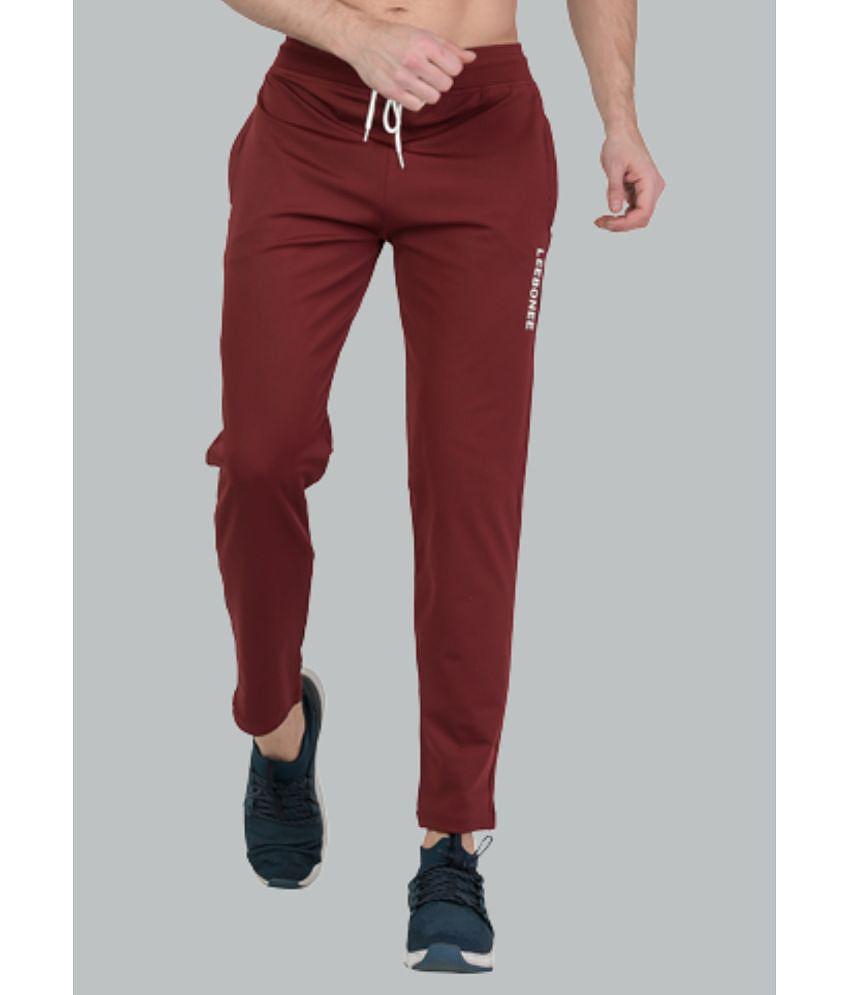 LEEBONEE - Maroon Polyester Men's Trackpants ( Pack of 1 ) - None