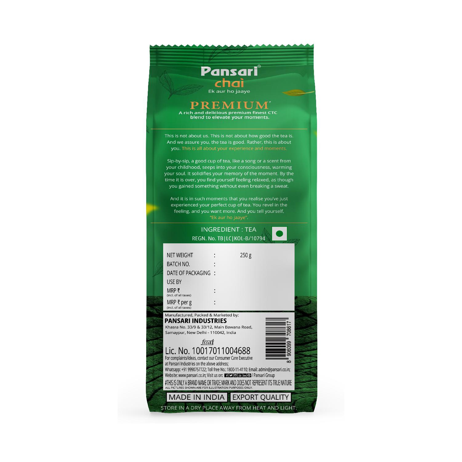 PANSARI CHAI - PREMIUM 250 G