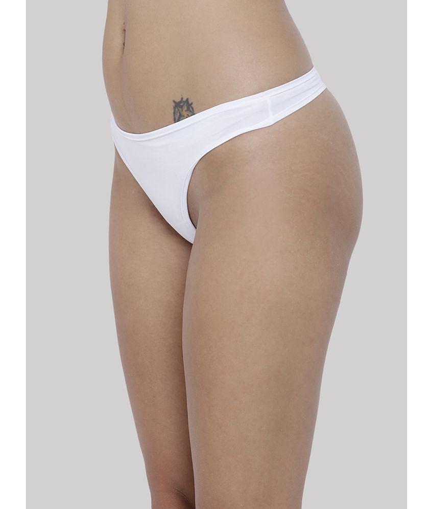 Sophisticated Men BASIICS By La Intimo - White BCPSS01 Polyester Solid Womens Bikini ( Pack of 1