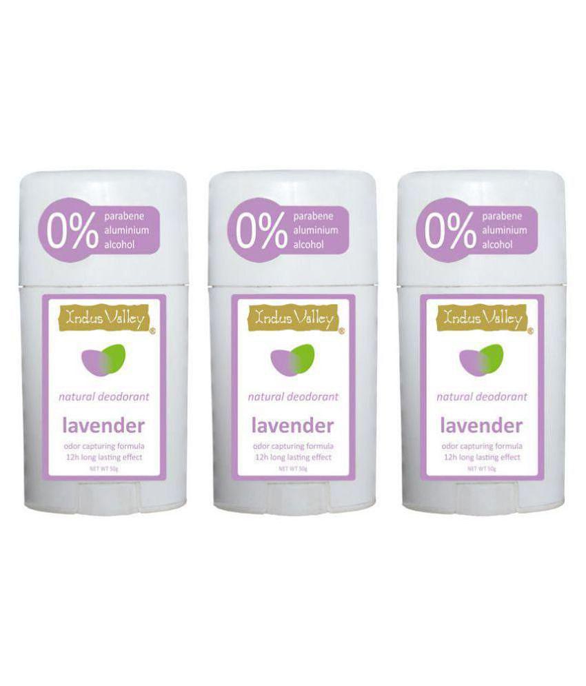 Indus Valley Alcohol Free Lavender Deodorant stick - Tripla Pack Deodorant Stick - For Men & Women