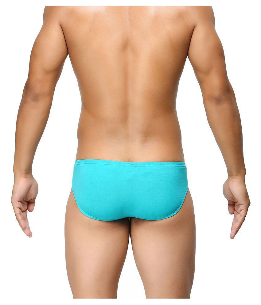 Affordable Men BASIICS By La Intimo - Teal Cotton Men's Briefs ( Pack of 1 ) - M 2025 at ShopCir