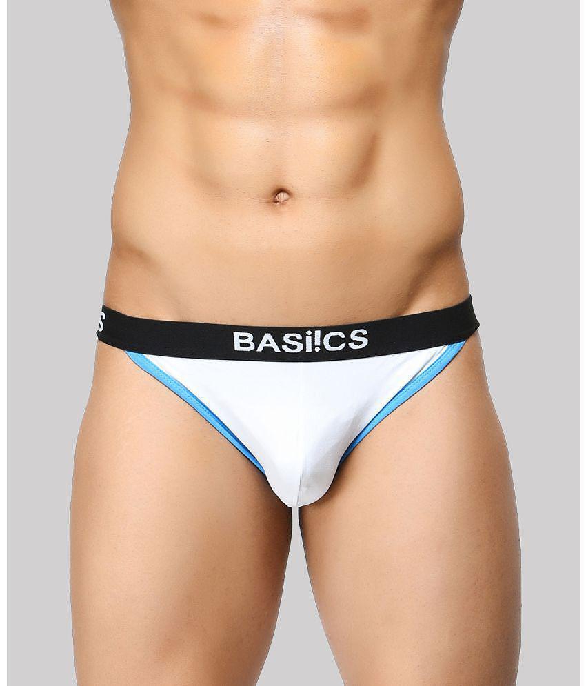 Latest Men BASIICS By La Intimo - White BCSBR02 Spandex Mens Briefs ( Pack of 1 ) - None 2025 at