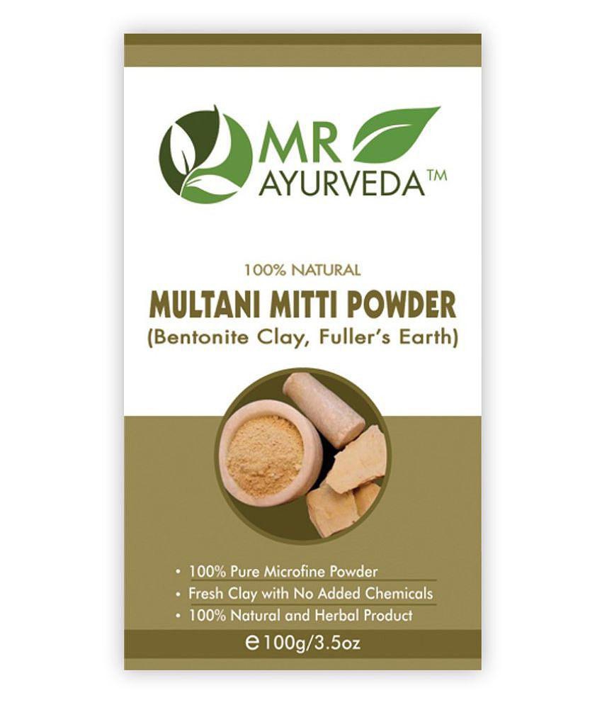 MR Ayurveda 100% Herbal Multani Mitti Powder Face Pack Masks 100 gm