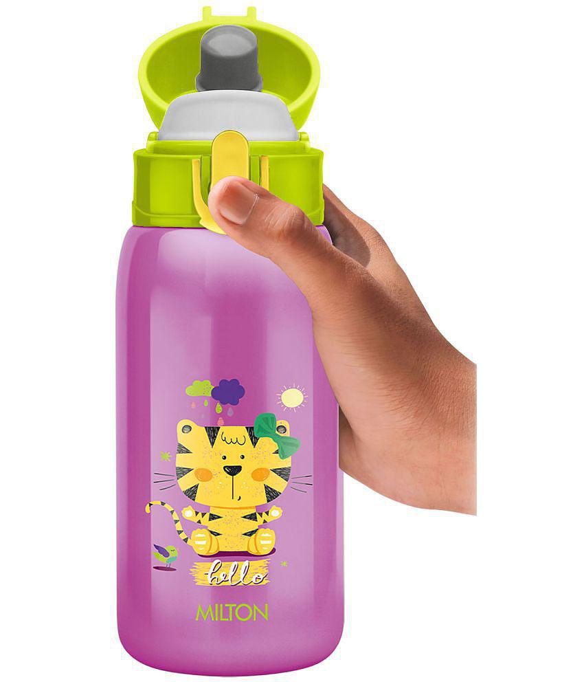 Milton Jolly 375 Thermosteel Sipper Water Bottle for Kids, 300 ml, Purple - Purple